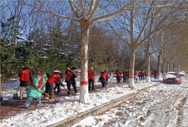 安阳工学院开展清雪除冰志愿服务