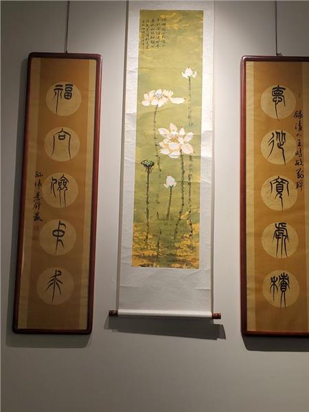 墨韵禅心绘乡情：孙伟悬针篆与王林禅意画双人展的艺术审视