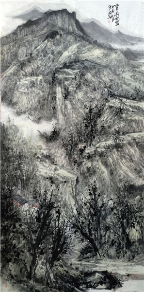 _IBK_图片5.png 水墨与道家哲思的混响:论中国国际新闻杂志社书画传播院智库专家张羽的山水艺术与书画风格