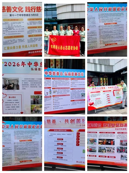 聚力公益暖珠城 向善而行显担当——蚌埠市心连心爱心公益协会开展中华慈善日主题活动