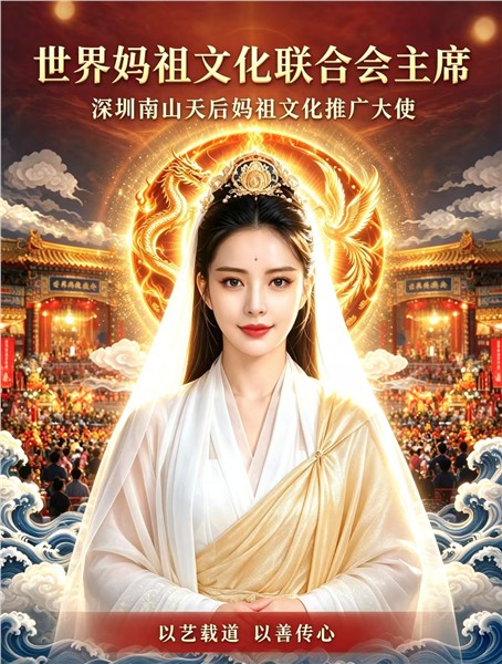 爱国港星、中国国际新闻杂志社副社长张羽希Venus荣膺世界妈祖文化联合会主席、持续赋能中华传统文化出海